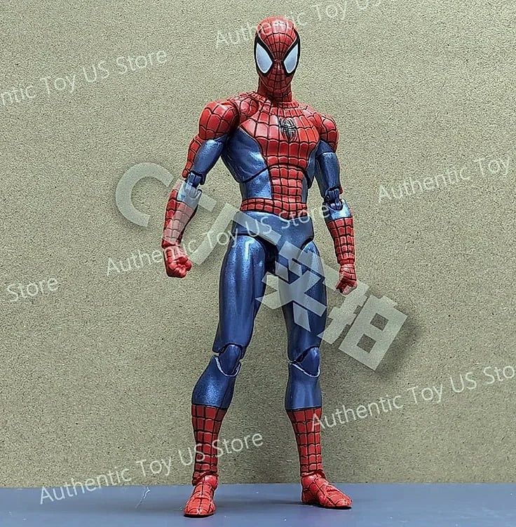 Bandai Mafex 075 Amazing Spider-Man Comic Ver Action Figure — package contents