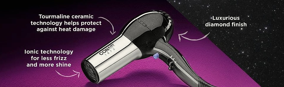 Conair 1875W Ionic Hair Dryer with Tourmaline Ceramic — interior detail