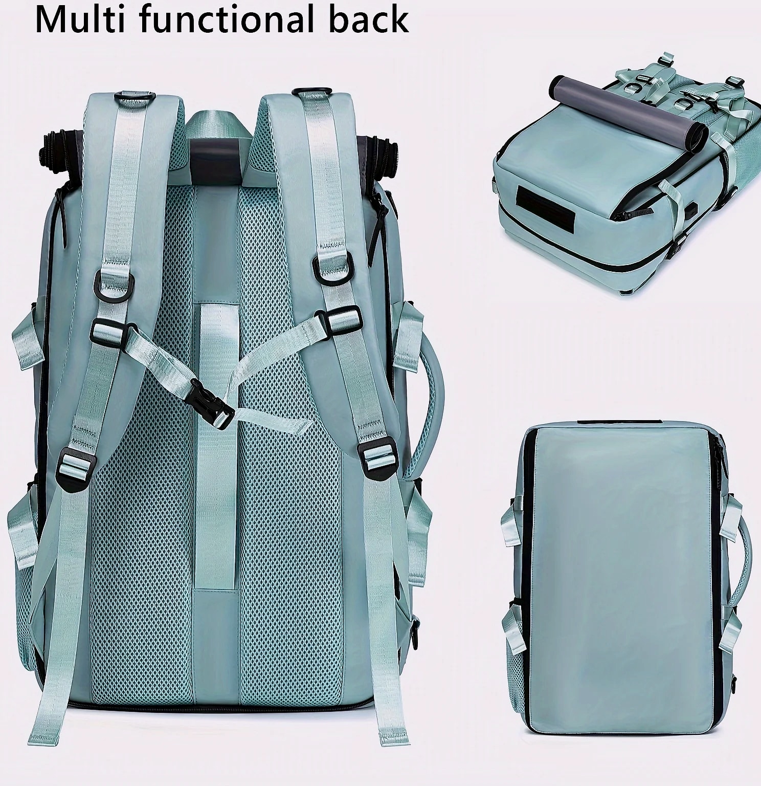 Large Capacity Laptop Backpack with Travel Organizer — size comparison