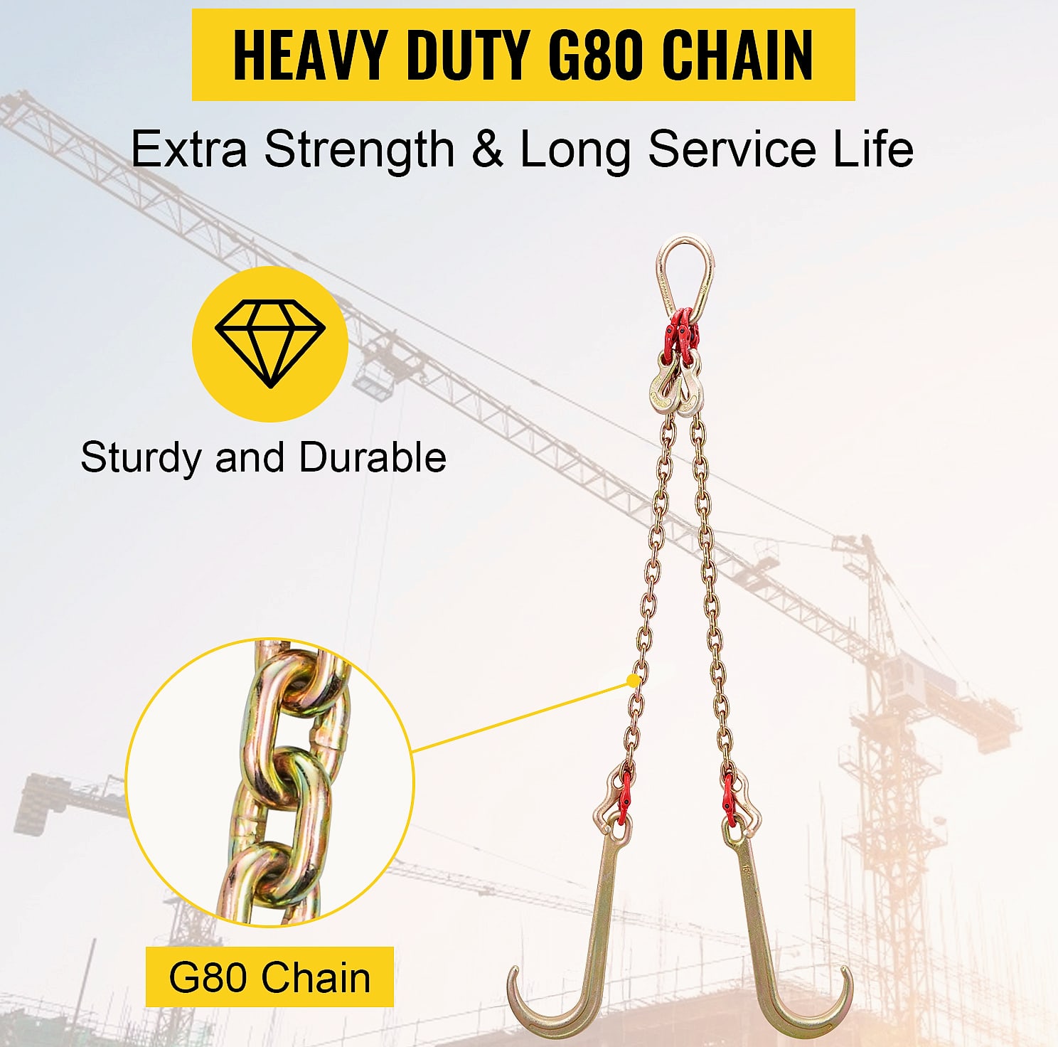SucceBuy G80 V Bridle Chain 5/16" x 2' Towing Chain with — build progress