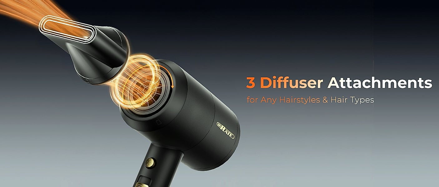 SHRATE Ionic Hair Dryer with Diffuser, 1800W Professional — build progress