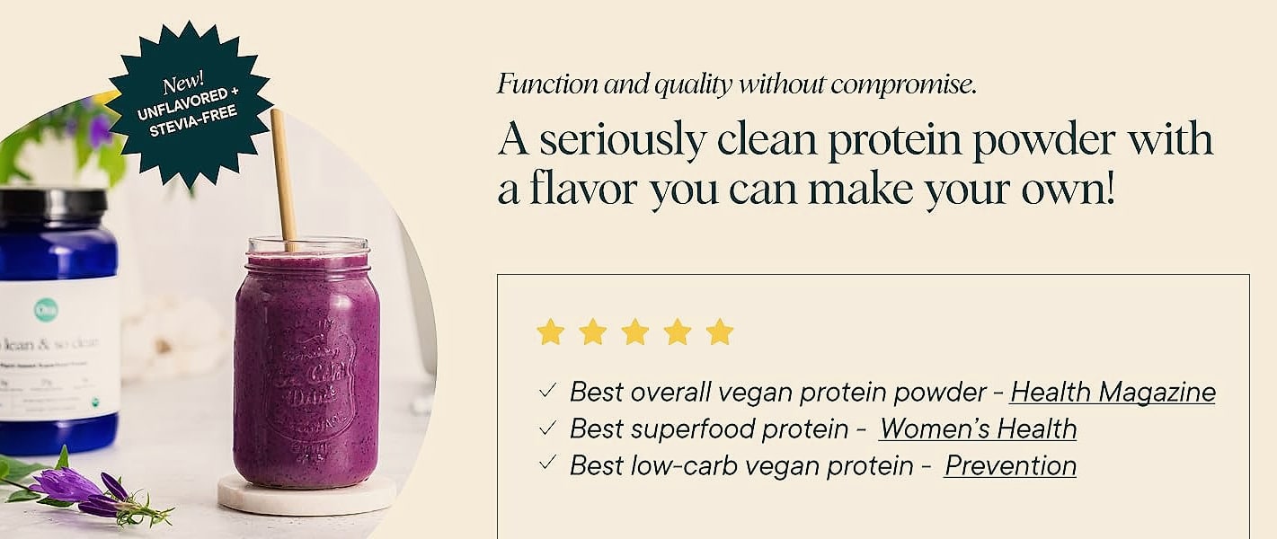 Ora Organic Vegan Protein Powder, 23g Plant Protein, — build progress