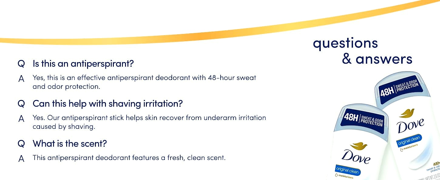 Dove Invisible Solid Antiperspirant Deodorant Stick, — package contents