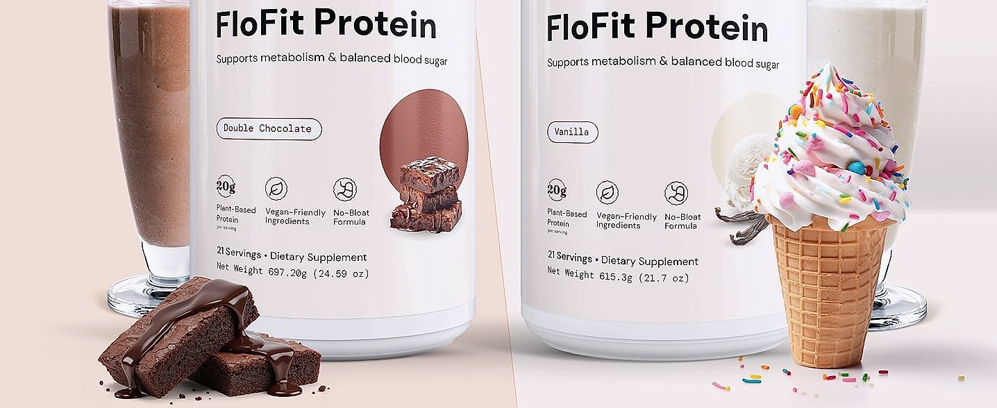 Nourished Natural Health FloFit Pea Protein Powder for Women — assembled view