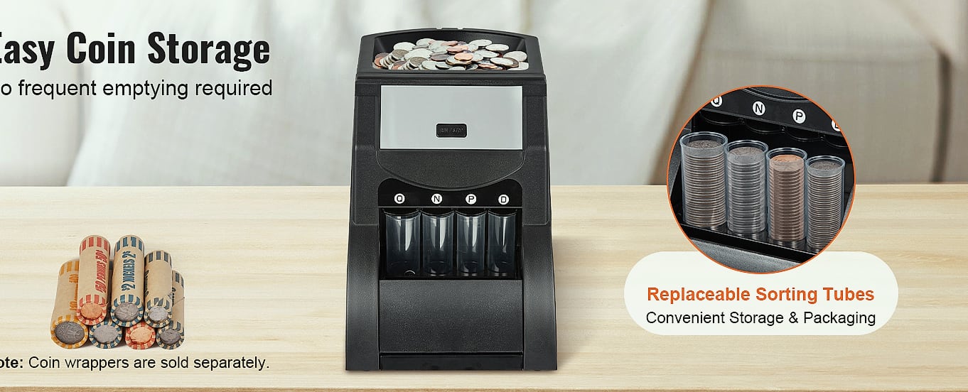 SucceBuy Automatic Coin Sorter Counter, 230-300/Min, LED — build progress