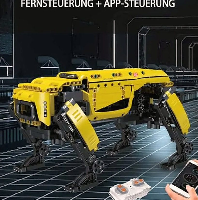 Mould King Robot Dog Building Set with Remote Control — scale reference