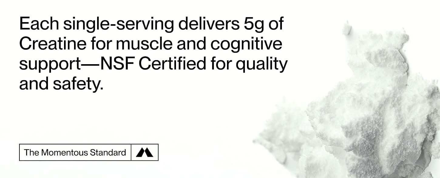 Momentous Creatine Monohydrate Powder - 5g Servings — interior detail