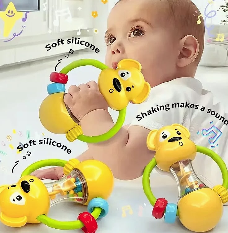 Dutora Soft Baby Grasping Ball Rattles Sensory Toy — assembled view