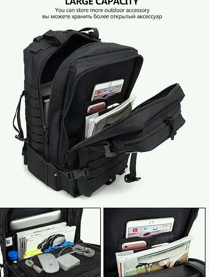 ReFire Gear 45L Tactical Backpack Molle EDC Trekking — side view
