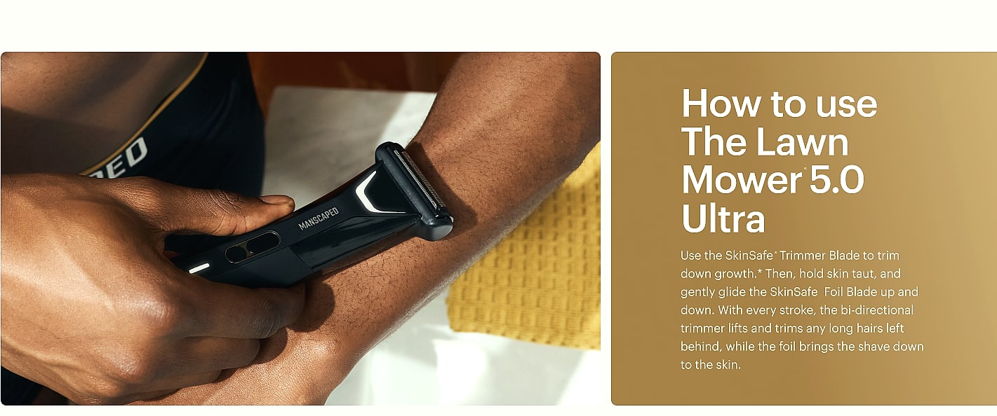 MANSCAPED Lawn Mower 5.0 Ultra Groin Body Hair Trimmer — feature highlights