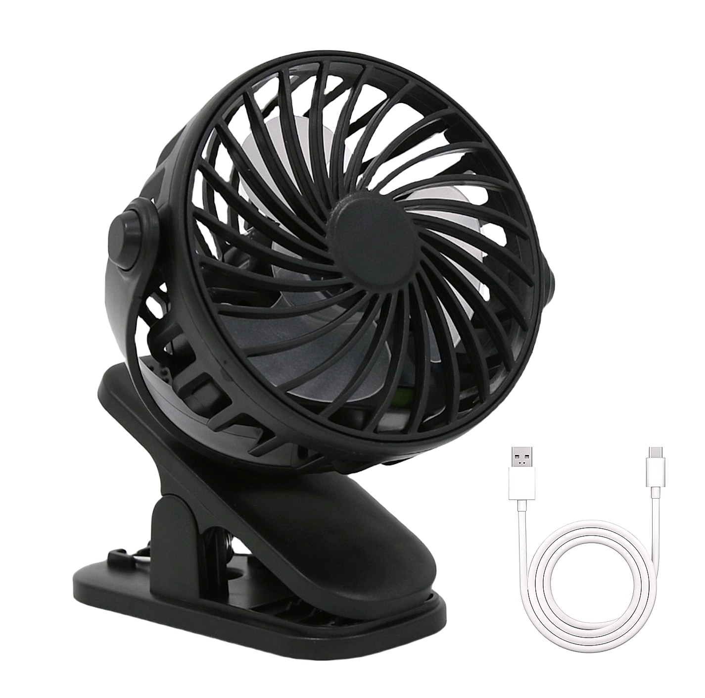 Oeny Mini Clip Fan USB Rechargeable Portable Cooling — close-up details