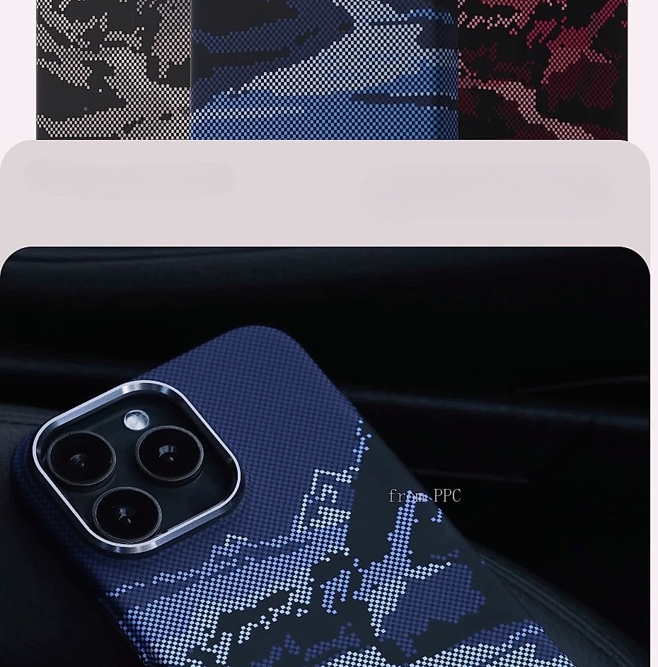 PPC Abstract Landscape MagSafe iPhone Case with Lens Shield — assembled view