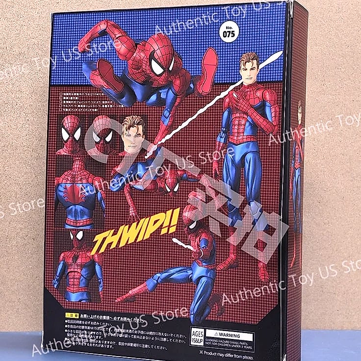 Bandai Mafex 075 Amazing Spider-Man Comic Ver Action Figure — feature highlights