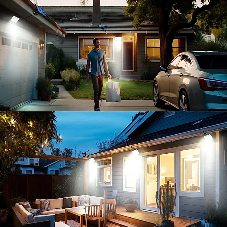 Super-Cheese Solar Motion Sensor LED Garden Light IP65 — close-up details