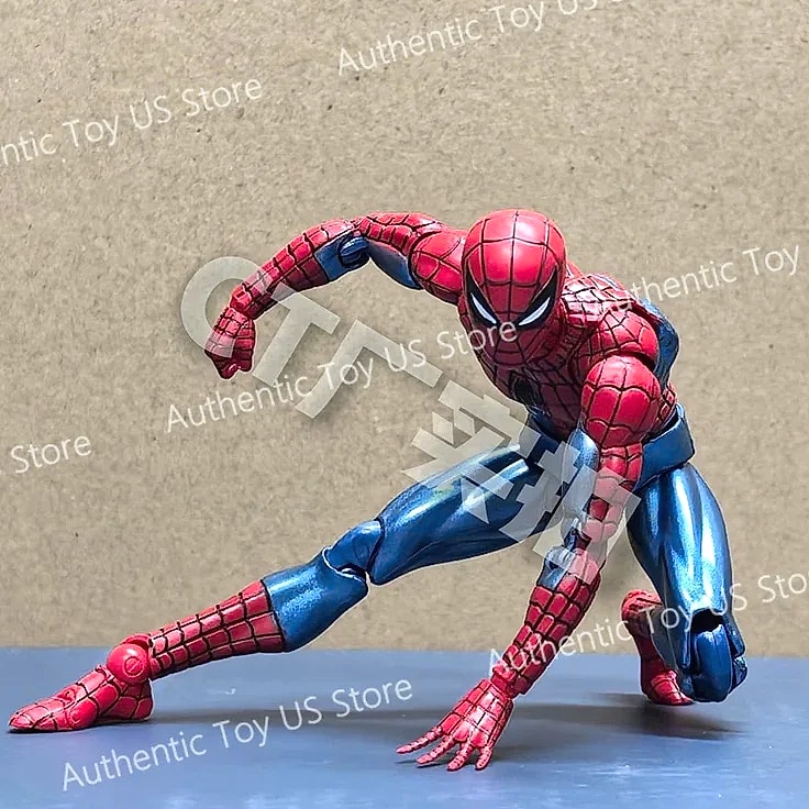 Bandai Mafex 075 Amazing Spider-Man Comic Ver Action Figure — assembled view
