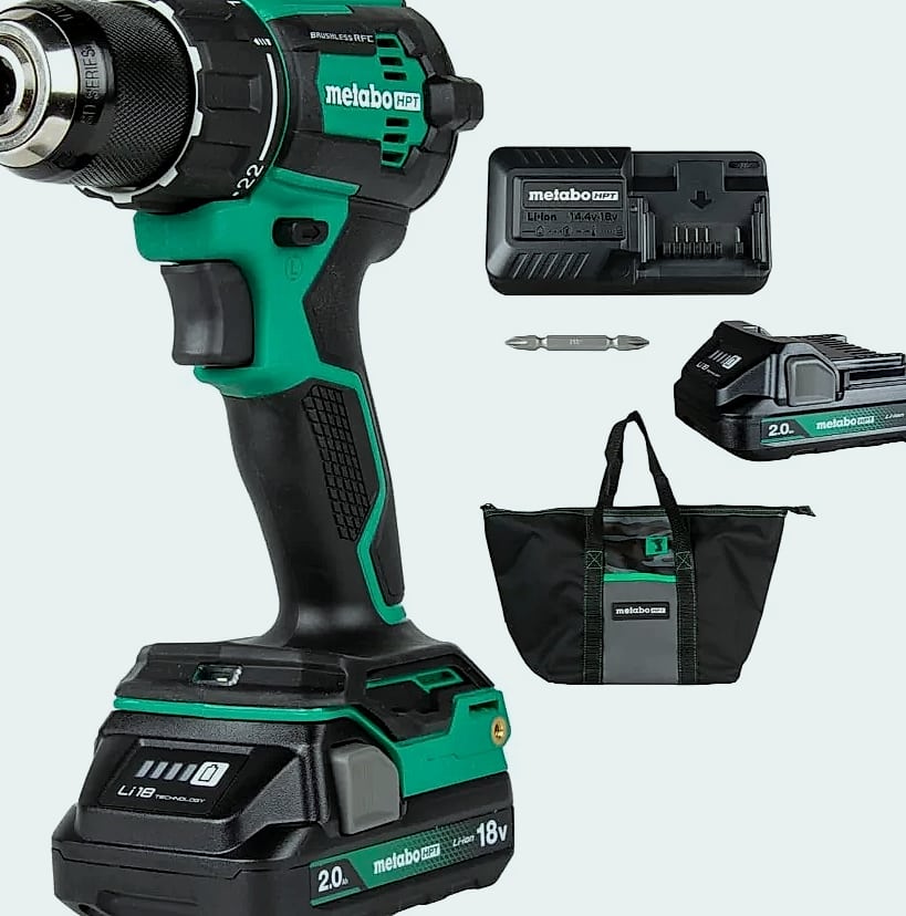Kankeirr 18V Brushless Cordless Driver Drill Kit with 2 — package contents