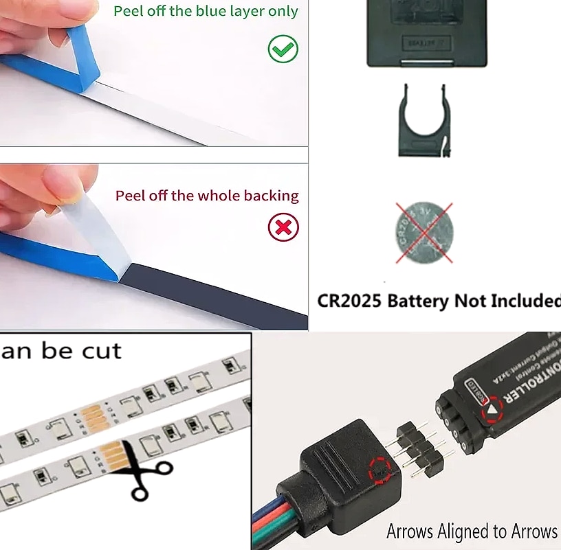 Adiodo USB LED Strip Lights 5050 RGB App Control — build progress
