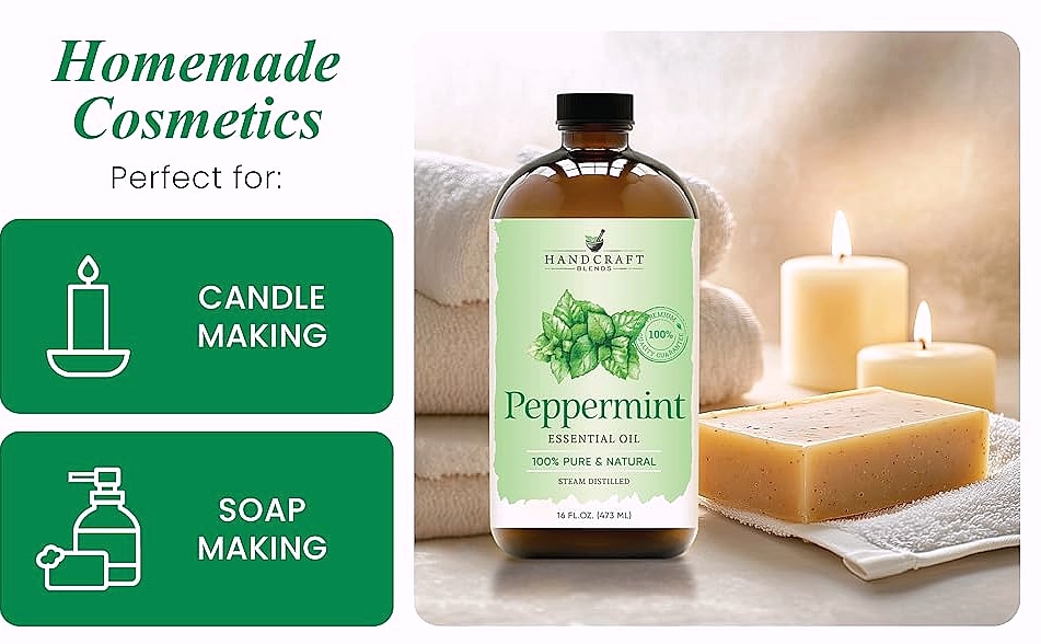 Handcraft Blends Peppermint Essential Oil 4 Fl Oz — package contents