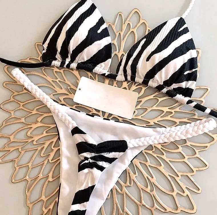 Women's Two-Piece Bikini Swimsuit Quick-Dry Beach Set — package contents