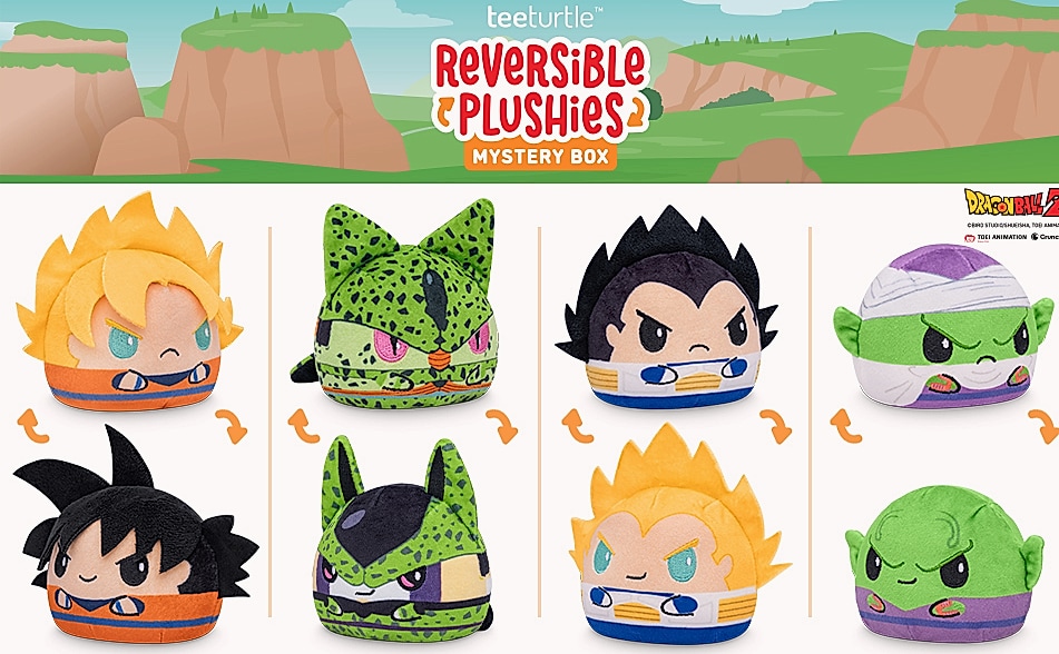 TeeTurtle Kawaii Cuties Reversible Plushie Mystery Box — parts overview