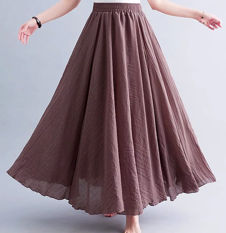 28-Color Mori Girl Cotton Linen A-line Long Skirt — build progress
