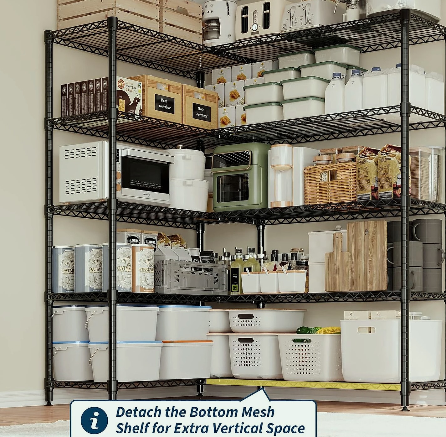 TWISTER.CK Heavy Duty Metal Shelving Unit 4/5 Tier — close-up details