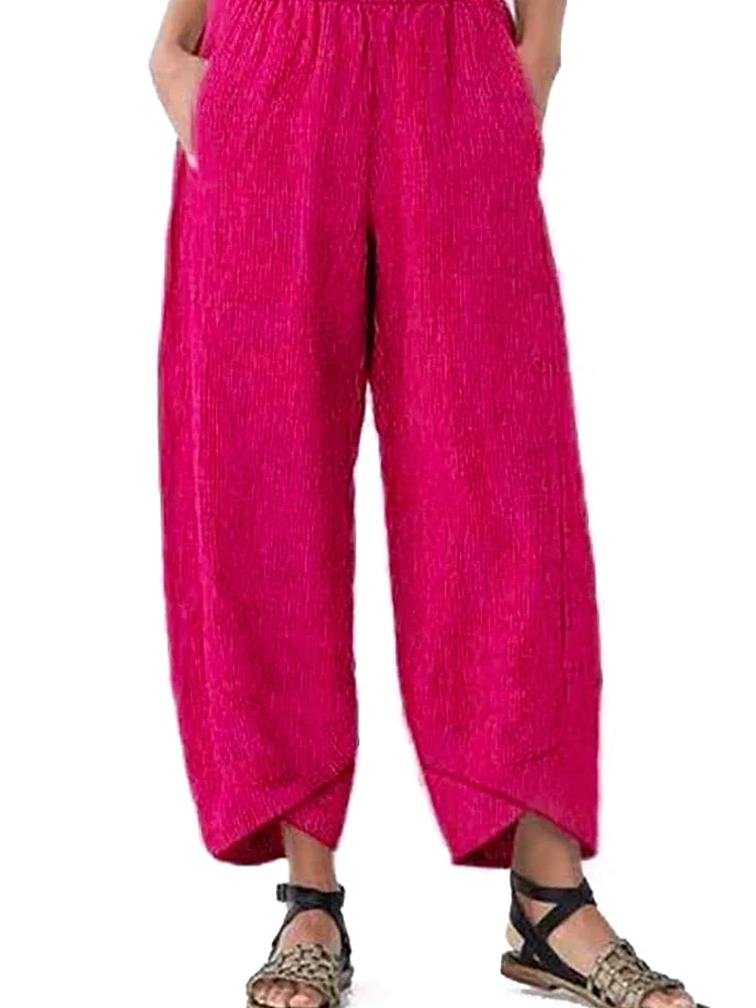 INSTYLISH Women Cotton Linen Harem Pants Wide Leg — build progress