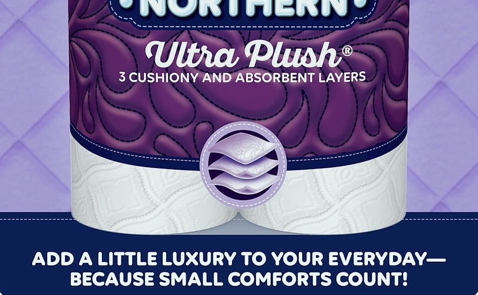 Quilted Northern Ultra Plush Toilet Paper, 6 Mega Rolls, — feature highlights