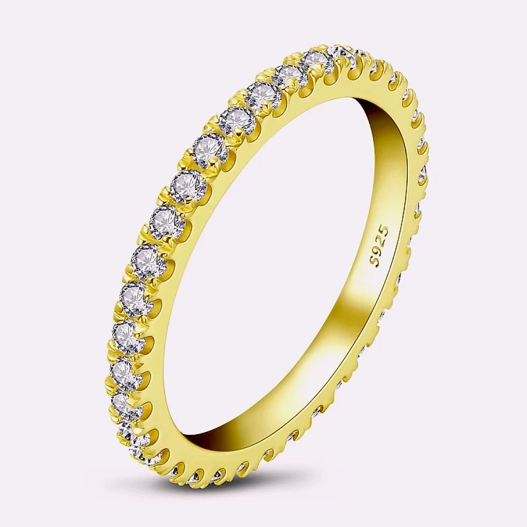 LESF 925 Sterling Silver Geometric Stackable Ring — feature highlights