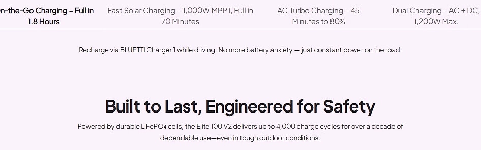 BLUETTI Elite 100 V2 Portable Power Station 1024Wh 1800W — scale reference
