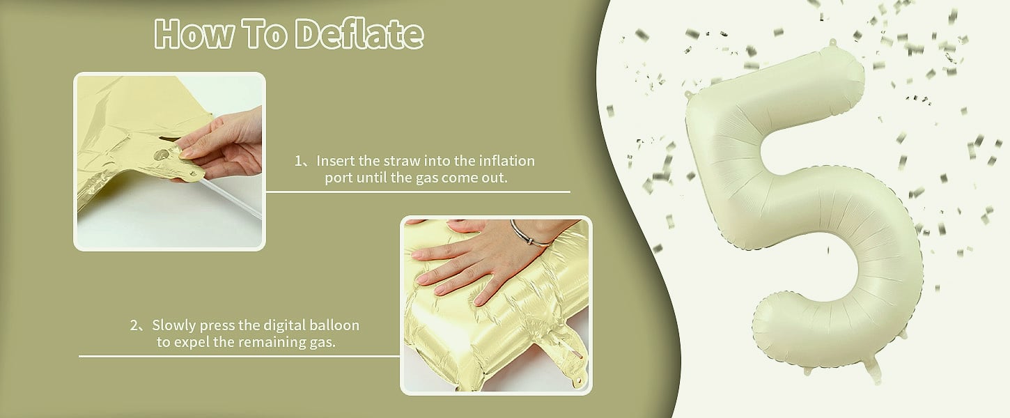 Lingqiang 40 Inch Number 1 Balloon Beige Foil Party — assembled view
