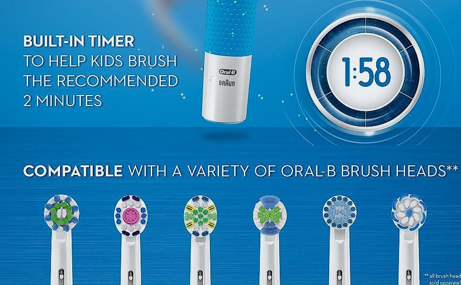 Oral-B Kids Electric Toothbrush with Disney Frozen for Ages — assembled view