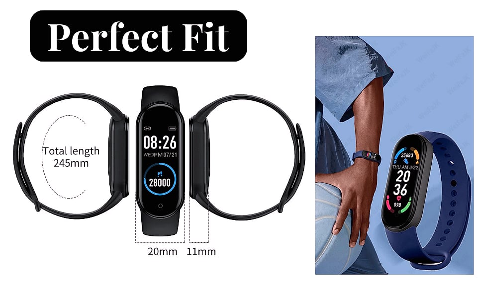 THE PERFECT PART Smart Watch Fitness Tracker Blood Pressure — assembled view