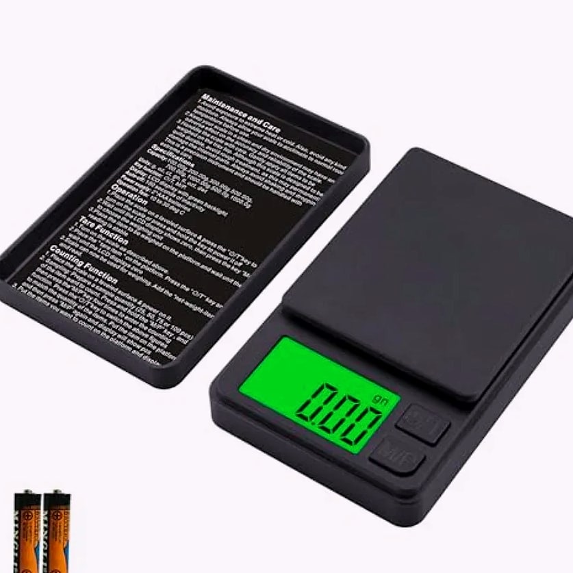 Digital Pocket Scale 1000g x 0.01g with Backlit LCD — package contents
