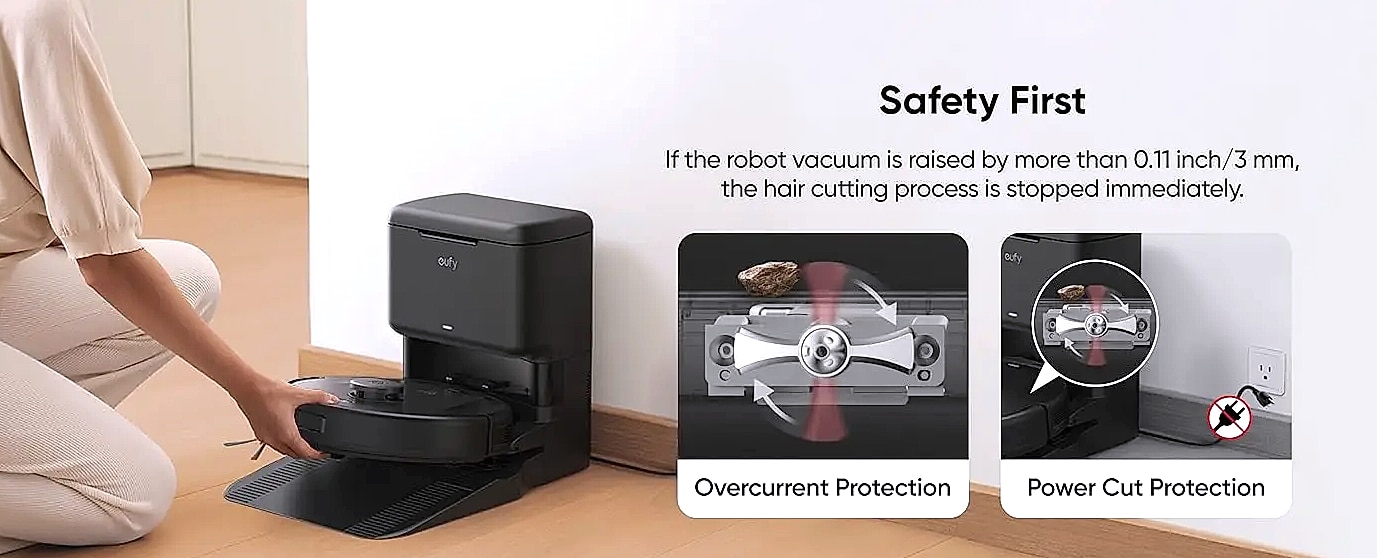eufy L60 Robot Vacuum with Self-Empty Station — size comparison