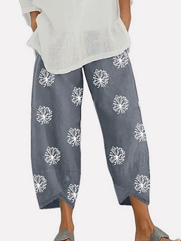 INSTYLISH Women Cotton Linen Harem Pants Wide Leg — size comparison