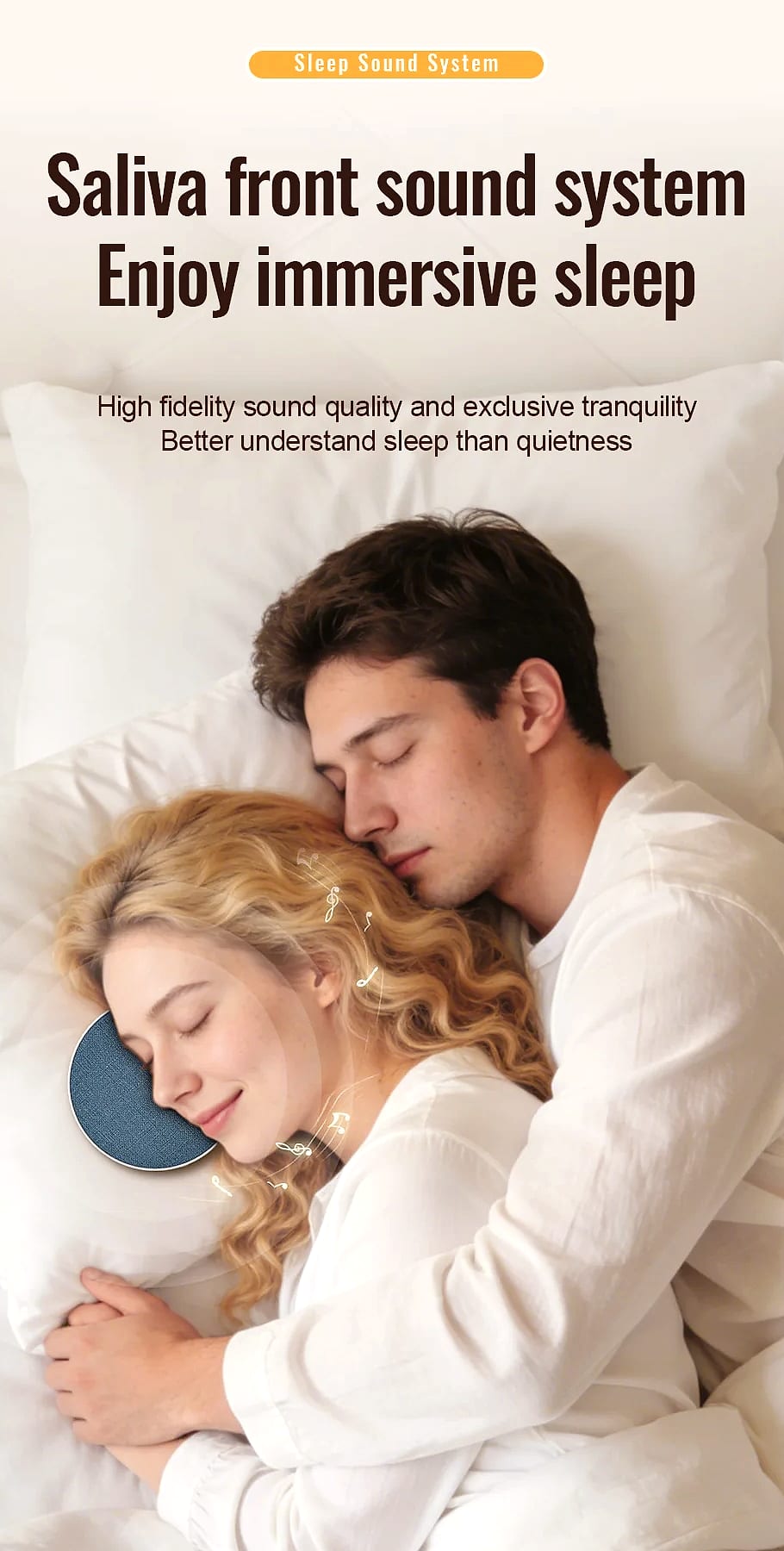 DIXSG Mini Under Pillow Sleep Speaker Bluetooth 5.4 — close-up details