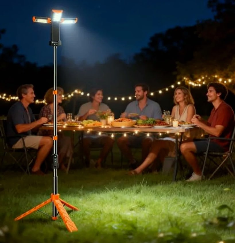 Aluminum 73 Rechargeable LED Camping Light with Telescopic — assembled view