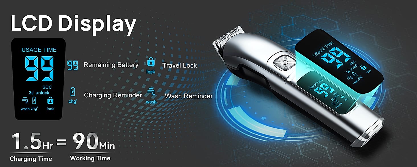 Ufree Beard Trimmer Kit, Waterproof Electric Razor for Men — close-up details