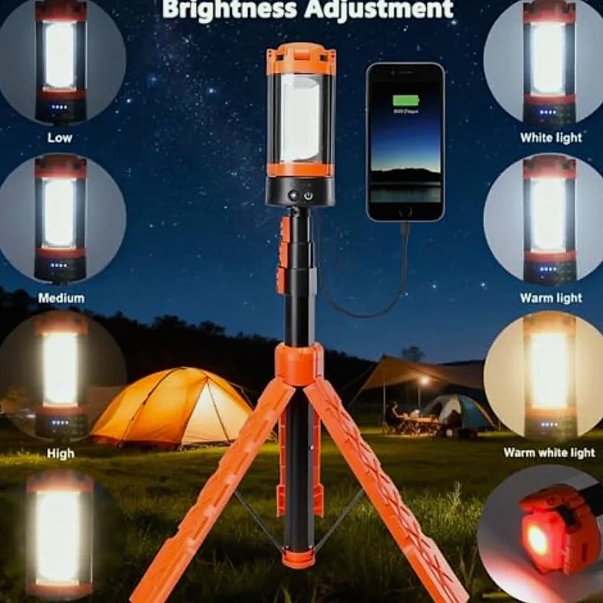 Aluminum 73 Rechargeable LED Camping Light with Telescopic — feature highlights