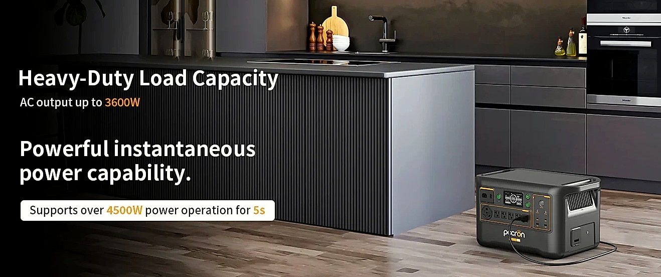Pecron F3000LFP 3072Wh Portable Power Station Solar — close-up details