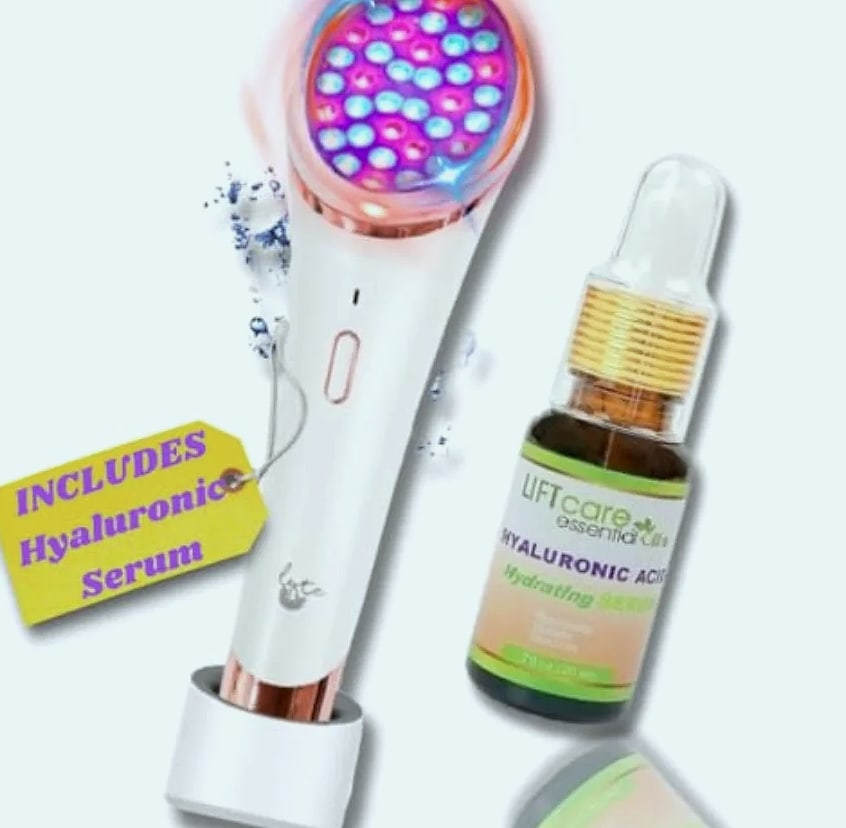 Wireless Duo Red Blue LED Light Therapy Face Device — package contents