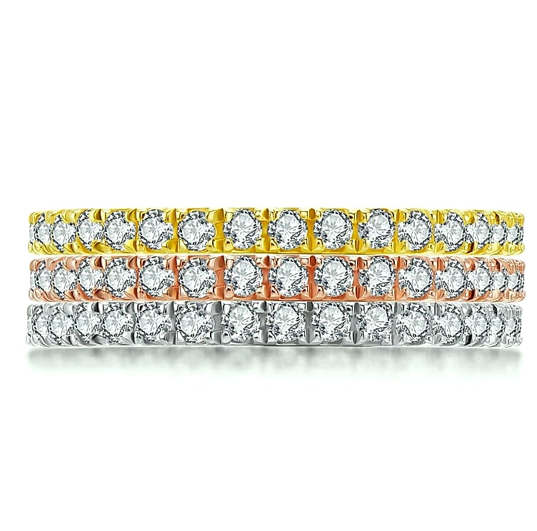 LESF 925 Sterling Silver Geometric Stackable Ring — package contents