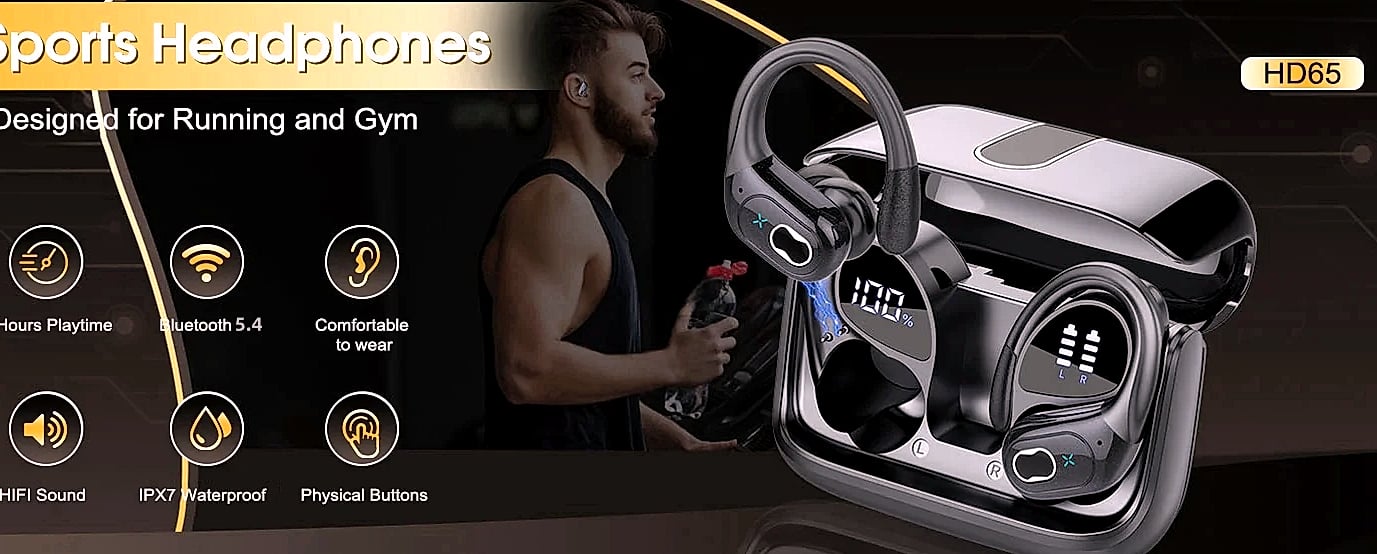 GDLYL HD65 TWS Bluetooth 5.4 wireless earbuds with noise — package contents