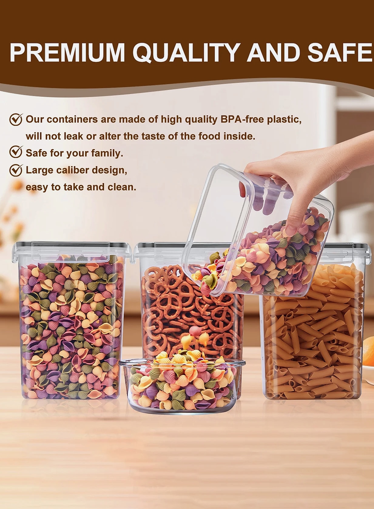 KYJG 24-Piece Food Storage Containers Set with Airtight Lids — assembled view