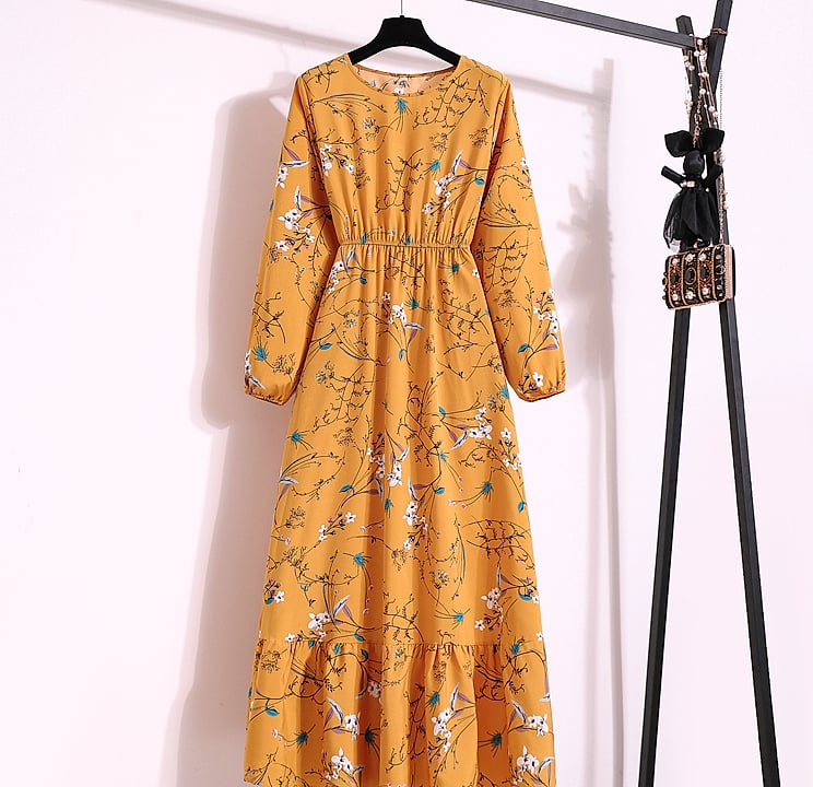 XIBUSANA Women's Floral Maxi Dress Full Sleeve Casual — build progress