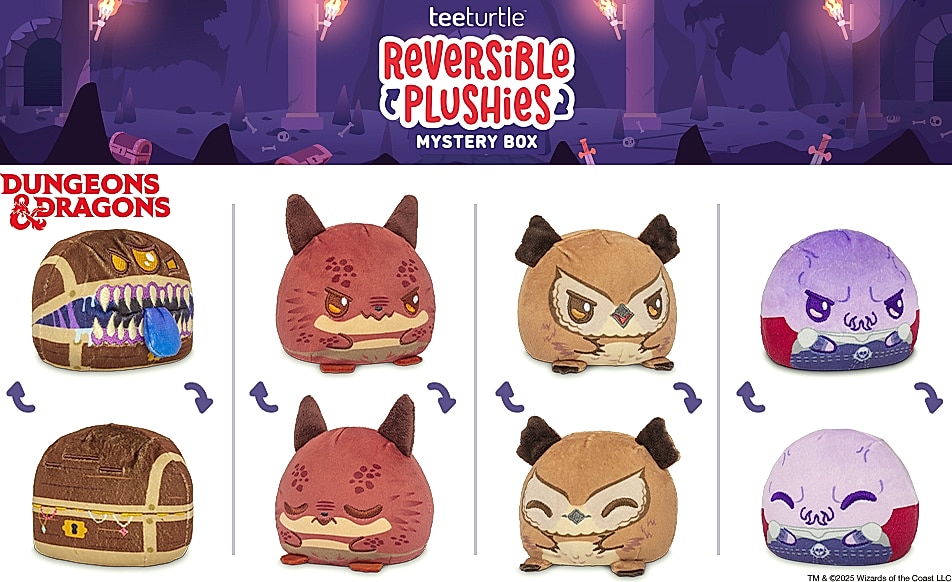 TeeTurtle Kawaii Cuties Reversible Plushie Mystery Box — scale reference