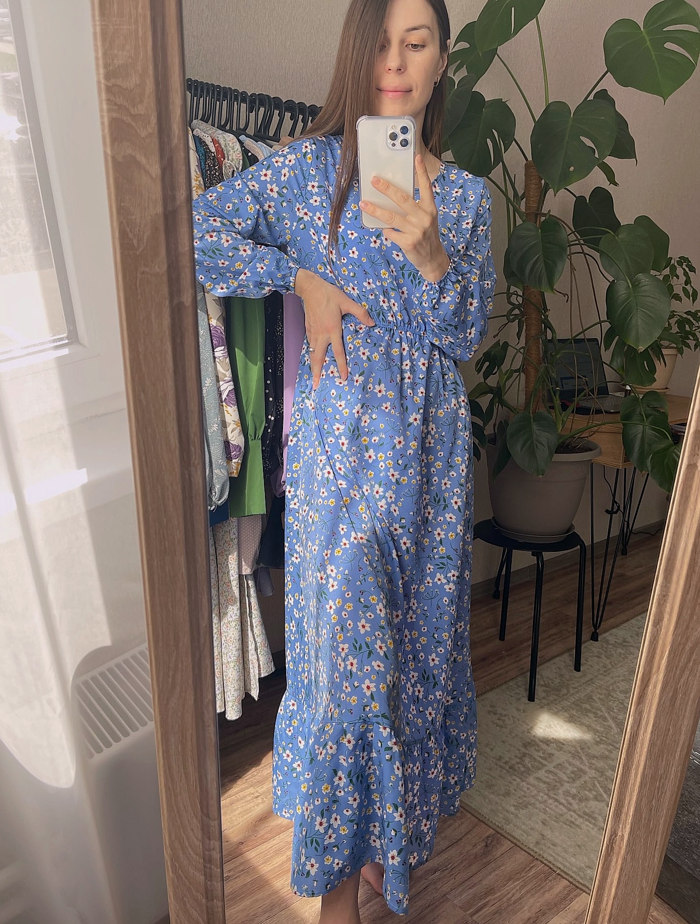 XIBUSANA Women's Floral Maxi Dress Full Sleeve Casual — build progress