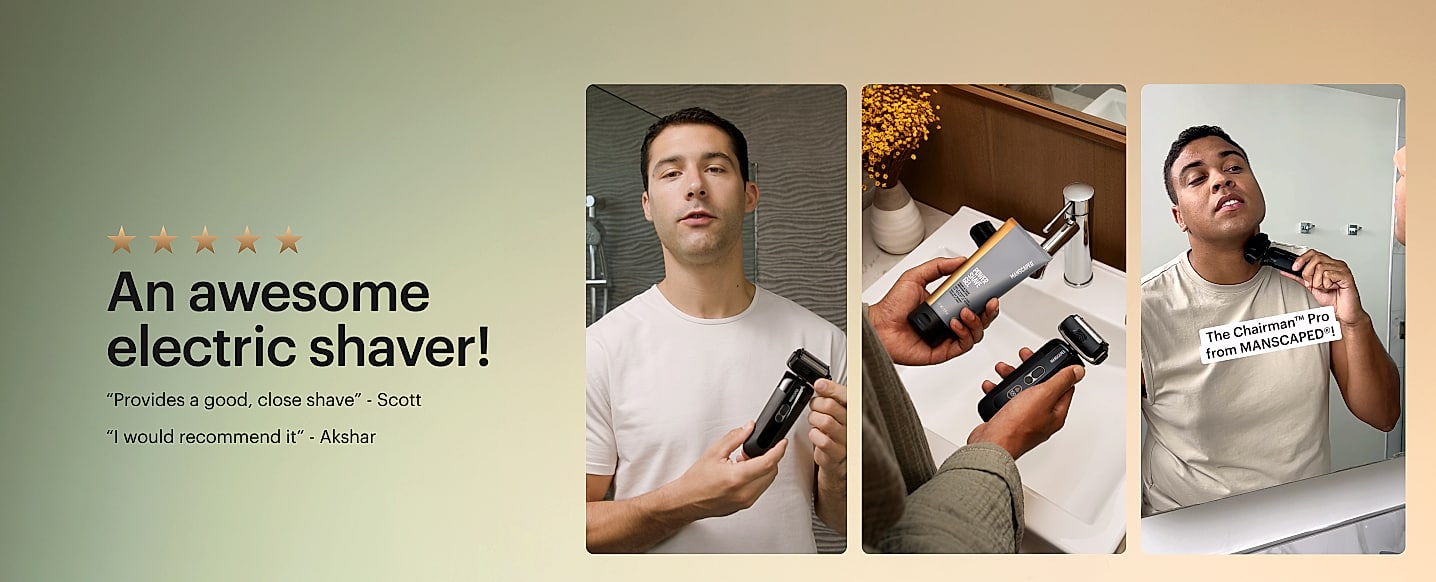 MANSCAPED The Chairman PRO Electric Face Shaver Kit — interior detail