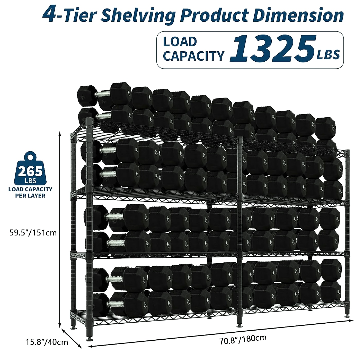 TWISTER.CK Heavy Duty Metal Shelving Unit 4/5 Tier — close-up details